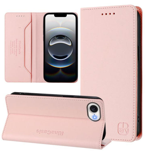 RC01 Dual-Folded Magnetic Suction RFID Leather Phone Case, For iPhone 18 Pro / 17 Pro, For iPhone 18 Pro Max / 17 Pro Max, For iPhone 17e / 16e, For iPhone 17, For iPhone Air, For iPhone 16 Pro Max
