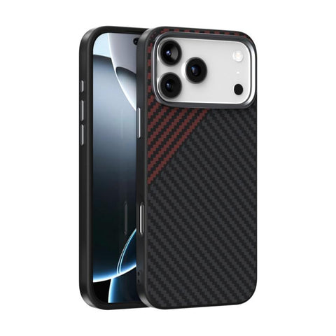 ABEEL C Carbon Fiber Series 6D Micro Relief MagSafe Phone Case, For iPhone 18 Pro / 17 Pro, For iPhone 18 Pro Max / 17 Pro Max, For iPhone 17e / 16e, For iPhone 17, For iPhone Air, For iPhone 16 Pro Max, For iPhone 16 Pro, For iPhone 16 Plus           ...