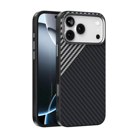 ABEEL C Carbon Fiber Series 6D Micro Relief MagSafe Phone Case, For iPhone 18 Pro / 17 Pro, For iPhone 18 Pro Max / 17 Pro Max, For iPhone 17e / 16e, For iPhone 17, For iPhone Air, For iPhone 16 Pro Max, For iPhone 16 Pro, For iPhone 16 Plus           ...