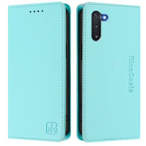 RC01 Dual-Folded Magnetic Suction RFID Leather Phone Case, For Samsung Galaxy Note10, For Samsung Galaxy Note10+