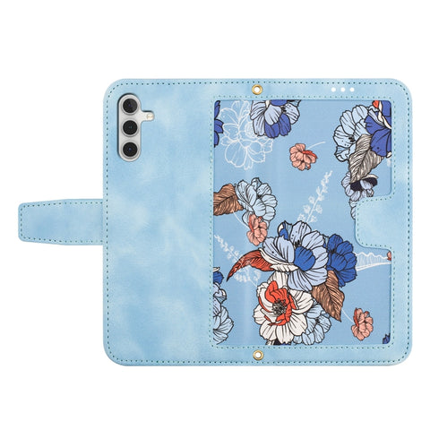Floral Pattern Leather Phone Case with Lanyard, For Samsung Galaxy S24 5G, For Samsung Galaxy S23 FE 5G, For Samsung Galaxy S23 Ultra 5G, For Samsung Galaxy S23+ 5G, For Samsung Galaxy S23 5G, For Samsung Galaxy S20 FE, For Samsung Galaxy S22 Ultra 5G ...