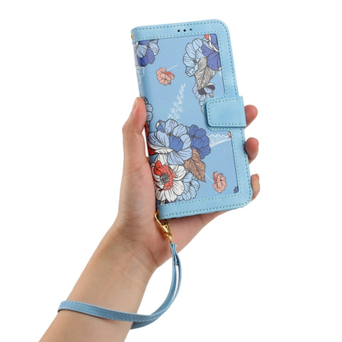 Floral Pattern Leather Phone Case with Lanyard, For Samsung Galaxy S24 5G, For Samsung Galaxy S23 FE 5G, For Samsung Galaxy S23 Ultra 5G, For Samsung Galaxy S23+ 5G, For Samsung Galaxy S23 5G, For Samsung Galaxy S20 FE, For Samsung Galaxy S22 Ultra 5G ...