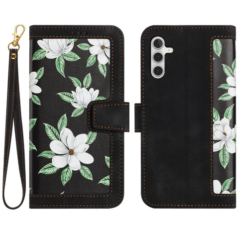 Floral Pattern Leather Phone Case with Lanyard, For Samsung Galaxy S24 5G, For Samsung Galaxy S23 FE 5G, For Samsung Galaxy S23 Ultra 5G, For Samsung Galaxy S23+ 5G, For Samsung Galaxy S23 5G, For Samsung Galaxy S20 FE, For Samsung Galaxy S22 Ultra 5G ...