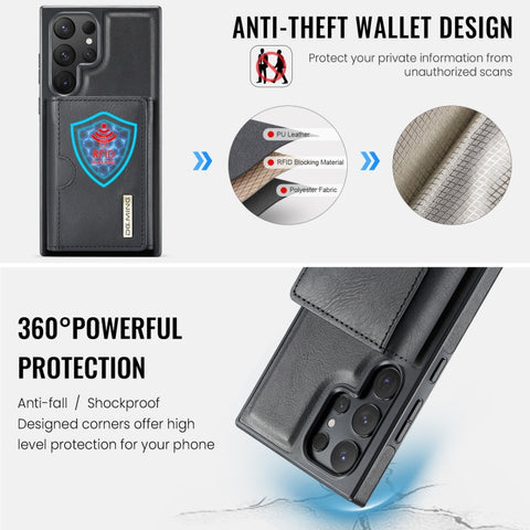 DG.MING M6 Series RFID Tri-fold Card Bag Removable Leather Phone Case, For Samsung Galaxy S24 Ultra 5G, For Samsung Galaxy S24+ 5G, For Samsung Galaxy S24 5G, For Samsung Galaxy S23 FE 5G, For Samsung Galaxy S23 Ultra 5G, For Samsung Galaxy S23+ 5G    ...