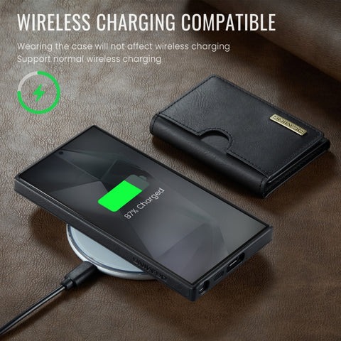 DG.MING M6 Series RFID Tri-fold Card Bag Removable Leather Phone Case, For Samsung Galaxy S24 Ultra 5G, For Samsung Galaxy S24+ 5G, For Samsung Galaxy S24 5G, For Samsung Galaxy S23 FE 5G, For Samsung Galaxy S23 Ultra 5G, For Samsung Galaxy S23+ 5G    ...