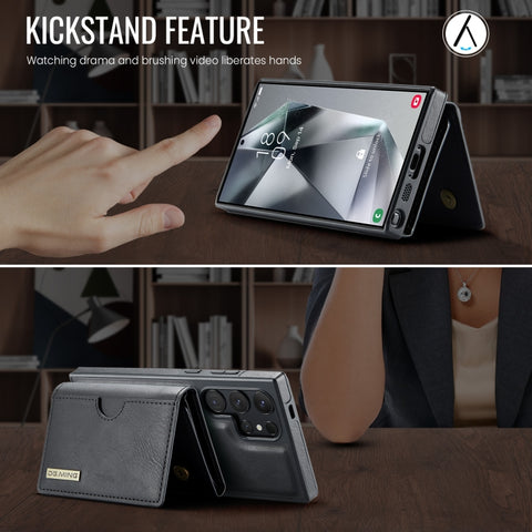 DG.MING M6 Series RFID Tri-fold Card Bag Removable Leather Phone Case, For Samsung Galaxy S24 Ultra 5G, For Samsung Galaxy S24+ 5G, For Samsung Galaxy S24 5G, For Samsung Galaxy S23 FE 5G, For Samsung Galaxy S23 Ultra 5G, For Samsung Galaxy S23+ 5G    ...