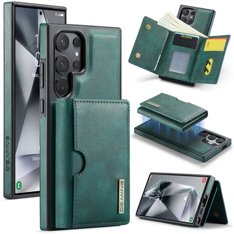DG.MING M6 Series RFID Tri-fold Card Bag Removable Leather Phone Case, For Samsung Galaxy S24 Ultra 5G, For Samsung Galaxy S24+ 5G, For Samsung Galaxy S24 5G, For Samsung Galaxy S23 FE 5G, For Samsung Galaxy S23 Ultra 5G, For Samsung Galaxy S23+ 5G    ...