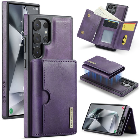 DG.MING M6 Series RFID Tri-fold Card Bag Removable Leather Phone Case, For Samsung Galaxy S24 Ultra 5G, For Samsung Galaxy S24+ 5G, For Samsung Galaxy S24 5G, For Samsung Galaxy S23 FE 5G, For Samsung Galaxy S23 Ultra 5G, For Samsung Galaxy S23+ 5G    ...