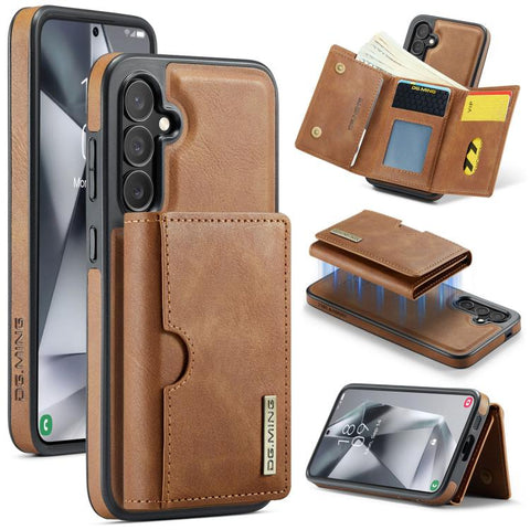 DG.MING M6 Series RFID Tri-fold Card Bag Removable Leather Phone Case, For Samsung Galaxy S24 Ultra 5G, For Samsung Galaxy S24+ 5G, For Samsung Galaxy S24 5G, For Samsung Galaxy S23 FE 5G, For Samsung Galaxy S23 Ultra 5G, For Samsung Galaxy S23+ 5G    ...