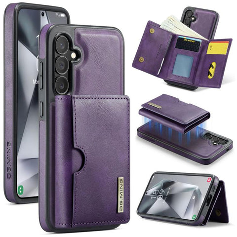 DG.MING M6 Series RFID Tri-fold Card Bag Removable Leather Phone Case, For Samsung Galaxy S24 Ultra 5G, For Samsung Galaxy S24+ 5G, For Samsung Galaxy S24 5G, For Samsung Galaxy S23 FE 5G, For Samsung Galaxy S23 Ultra 5G, For Samsung Galaxy S23+ 5G    ...