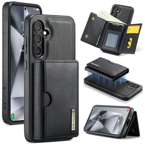 DG.MING M6 Series RFID Tri-fold Card Bag Removable Leather Phone Case, For Samsung Galaxy S24 Ultra 5G, For Samsung Galaxy S24+ 5G, For Samsung Galaxy S24 5G, For Samsung Galaxy S23 FE 5G, For Samsung Galaxy S23 Ultra 5G, For Samsung Galaxy S23+ 5G    ...