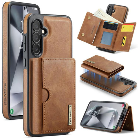 DG.MING M6 Series RFID Tri-fold Card Bag Removable Leather Phone Case, For Samsung Galaxy S24 Ultra 5G, For Samsung Galaxy S24+ 5G, For Samsung Galaxy S24 5G, For Samsung Galaxy S23 FE 5G, For Samsung Galaxy S23 Ultra 5G, For Samsung Galaxy S23+ 5G    ...