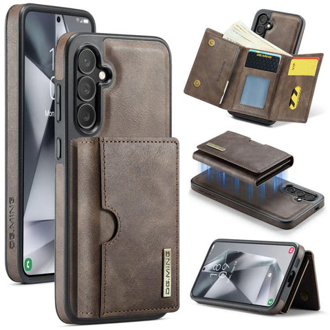 DG.MING M6 Series RFID Tri-fold Card Bag Removable Leather Phone Case, For Samsung Galaxy S24 Ultra 5G, For Samsung Galaxy S24+ 5G, For Samsung Galaxy S24 5G, For Samsung Galaxy S23 FE 5G, For Samsung Galaxy S23 Ultra 5G, For Samsung Galaxy S23+ 5G    ...