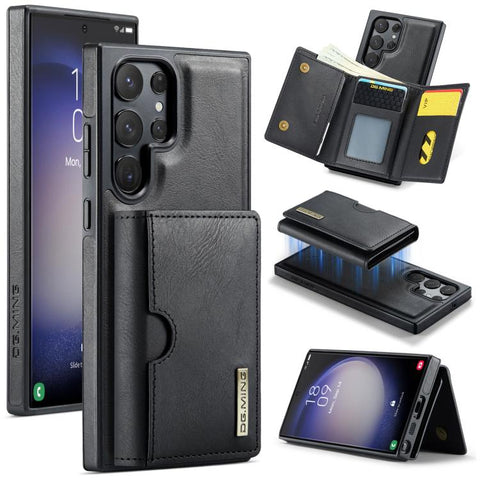 DG.MING M6 Series RFID Tri-fold Card Bag Removable Leather Phone Case, For Samsung Galaxy S24 Ultra 5G, For Samsung Galaxy S24+ 5G, For Samsung Galaxy S24 5G, For Samsung Galaxy S23 FE 5G, For Samsung Galaxy S23 Ultra 5G, For Samsung Galaxy S23+ 5G    ...