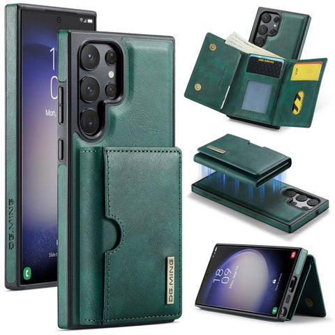 DG.MING M6 Series RFID Tri-fold Card Bag Removable Leather Phone Case, For Samsung Galaxy S24 Ultra 5G, For Samsung Galaxy S24+ 5G, For Samsung Galaxy S24 5G, For Samsung Galaxy S23 FE 5G, For Samsung Galaxy S23 Ultra 5G, For Samsung Galaxy S23+ 5G    ...