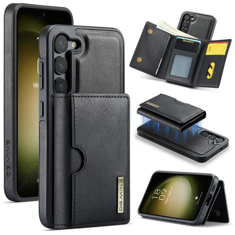 DG.MING M6 Series RFID Tri-fold Card Bag Removable Leather Phone Case, For Samsung Galaxy S24 Ultra 5G, For Samsung Galaxy S24+ 5G, For Samsung Galaxy S24 5G, For Samsung Galaxy S23 FE 5G, For Samsung Galaxy S23 Ultra 5G, For Samsung Galaxy S23+ 5G    ...