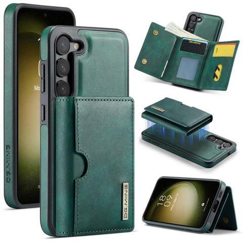 DG.MING M6 Series RFID Tri-fold Card Bag Removable Leather Phone Case, For Samsung Galaxy S24 Ultra 5G, For Samsung Galaxy S24+ 5G, For Samsung Galaxy S24 5G, For Samsung Galaxy S23 FE 5G, For Samsung Galaxy S23 Ultra 5G, For Samsung Galaxy S23+ 5G    ...