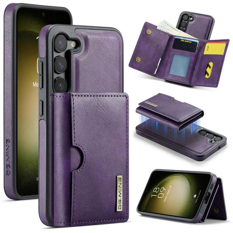 DG.MING M6 Series RFID Tri-fold Card Bag Removable Leather Phone Case, For Samsung Galaxy S24 Ultra 5G, For Samsung Galaxy S24+ 5G, For Samsung Galaxy S24 5G, For Samsung Galaxy S23 FE 5G, For Samsung Galaxy S23 Ultra 5G, For Samsung Galaxy S23+ 5G    ...