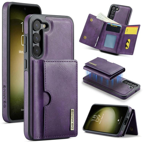 DG.MING M6 Series RFID Tri-fold Card Bag Removable Leather Phone Case, For Samsung Galaxy S24 Ultra 5G, For Samsung Galaxy S24+ 5G, For Samsung Galaxy S24 5G, For Samsung Galaxy S23 FE 5G, For Samsung Galaxy S23 Ultra 5G, For Samsung Galaxy S23+ 5G    ...