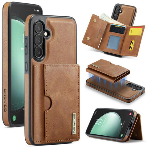 DG.MING M6 Series RFID Tri-fold Card Bag Removable Leather Phone Case, For Samsung Galaxy S24 Ultra 5G, For Samsung Galaxy S24+ 5G, For Samsung Galaxy S24 5G, For Samsung Galaxy S23 FE 5G, For Samsung Galaxy S23 Ultra 5G, For Samsung Galaxy S23+ 5G    ...