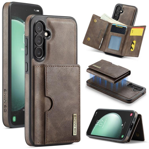 DG.MING M6 Series RFID Tri-fold Card Bag Removable Leather Phone Case, For Samsung Galaxy S24 Ultra 5G, For Samsung Galaxy S24+ 5G, For Samsung Galaxy S24 5G, For Samsung Galaxy S23 FE 5G, For Samsung Galaxy S23 Ultra 5G, For Samsung Galaxy S23+ 5G    ...