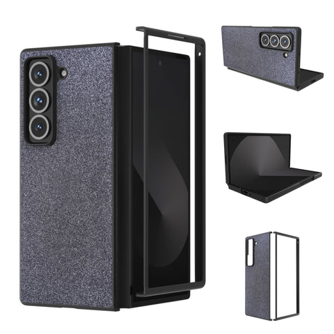 Black Frame Glitter Shockproof Phone Case, For Galaxy Z Fold8 Ultra 5G, For Samsung Galaxy Z Fold7 5G, For Samsung Galaxy Z Fold Special