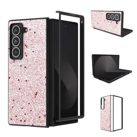 Black Frame Glitter Shockproof Phone Case, For Galaxy Z Fold8 Ultra 5G, For Samsung Galaxy Z Fold7 5G, For Samsung Galaxy Z Fold Special