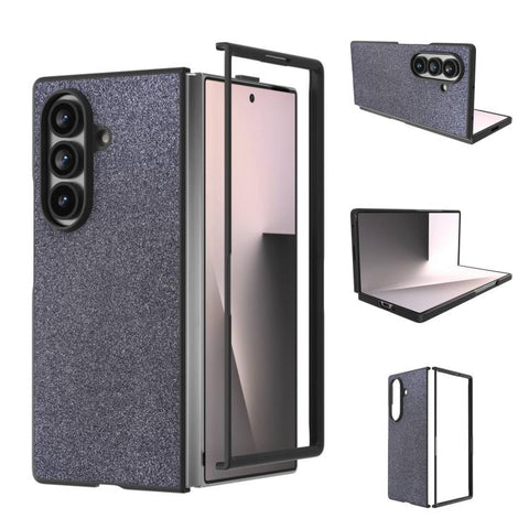 Black Frame Glitter Shockproof Phone Case, For Galaxy Z Fold8 Ultra 5G, For Samsung Galaxy Z Fold7 5G, For Samsung Galaxy Z Fold Special