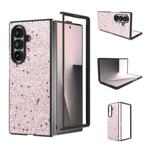 Black Frame Glitter Shockproof Phone Case, For Galaxy Z Fold8 Ultra 5G, For Samsung Galaxy Z Fold7 5G, For Samsung Galaxy Z Fold Special