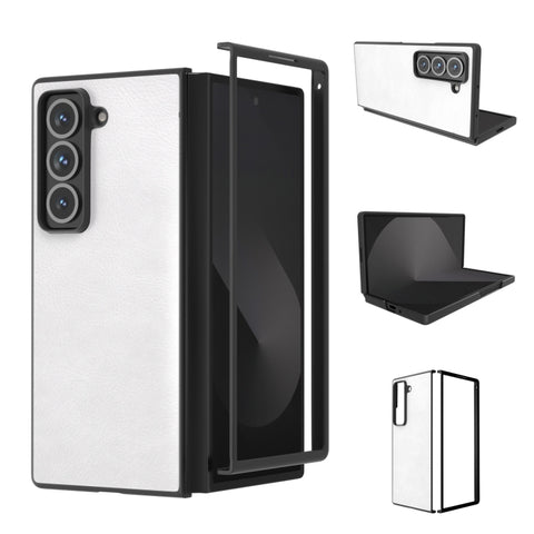 Dual Color Lichi Texture PU Phone Case, For Galaxy Z Fold8 Ultra 5G, For Samsung Galaxy Z Fold7 5G, For Samsung Galaxy Z Fold Special