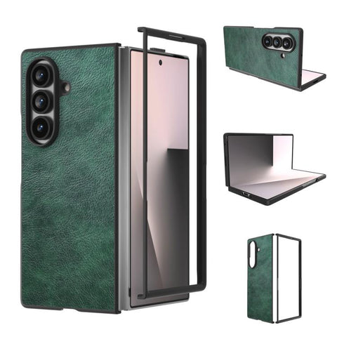 Dual Color Lichi Texture PU Phone Case, For Galaxy Z Fold8 Ultra 5G, For Samsung Galaxy Z Fold7 5G, For Samsung Galaxy Z Fold Special