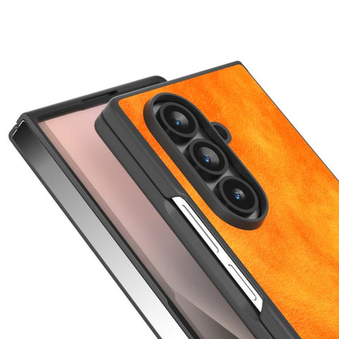 Dual Color Lichi Texture PU Phone Case, For Galaxy Z Fold8 Ultra 5G, For Samsung Galaxy Z Fold7 5G, For Samsung Galaxy Z Fold Special