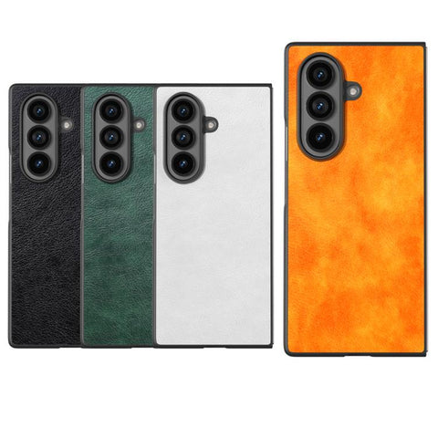 Dual Color Lichi Texture PU Phone Case, For Galaxy Z Fold8 Ultra 5G, For Samsung Galaxy Z Fold7 5G, For Samsung Galaxy Z Fold Special
