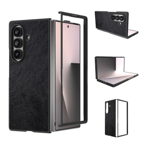 Dual Color Lichi Texture PU Phone Case, For Galaxy Z Fold8 Ultra 5G, For Samsung Galaxy Z Fold7 5G, For Samsung Galaxy Z Fold Special