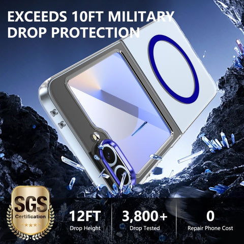 lce Folding Series MagSafe Integrated Clear PC Phone Case, For Samsung Galaxy Z Flip5, For Samsung Galaxy Z Fold4, For Samsung Galaxy Z Flip4, For Samsung Galaxy Z Flip3 5G, For Samsung Galaxy Z Fold3 5G
