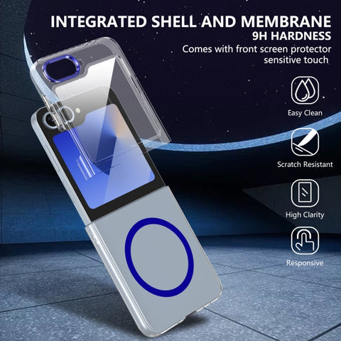 lce Folding Series MagSafe Integrated Clear PC Phone Case, For Samsung Galaxy Z Flip5, For Samsung Galaxy Z Fold4, For Samsung Galaxy Z Flip4, For Samsung Galaxy Z Flip3 5G, For Samsung Galaxy Z Fold3 5G