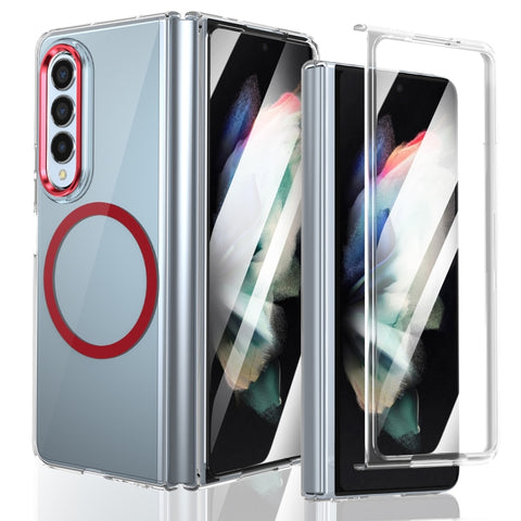 lce Folding Series MagSafe Integrated Clear PC Phone Case, For Samsung Galaxy Z Flip5, For Samsung Galaxy Z Fold4, For Samsung Galaxy Z Flip4, For Samsung Galaxy Z Flip3 5G, For Samsung Galaxy Z Fold3 5G