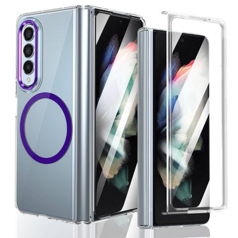 lce Folding Series MagSafe Integrated Clear PC Phone Case, For Samsung Galaxy Z Flip5, For Samsung Galaxy Z Fold4, For Samsung Galaxy Z Flip4, For Samsung Galaxy Z Flip3 5G, For Samsung Galaxy Z Fold3 5G