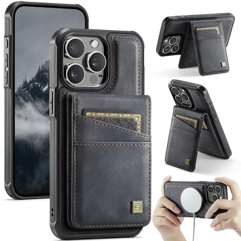 AutSpace A12 MagSafe Magnetic RFID Card Bag Phone Case, For iPhone 13, For iPhone 12 / 12 Pro, For iPhone 12 Pro Max
