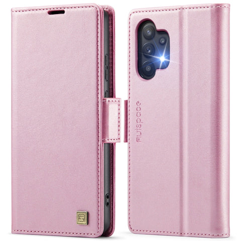 AutSpace A11 Side Buckle MagSafe Magnetic RFID Phone Leather Case, For Samsung Galaxy A32 5G