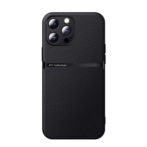 Litchi Leather Magnetic Full Coverage Shockproof Phone Case, For iPhone 14 Pro Max, For iPhone 13 Pro Max, For iPhone 13 Pro, For iPhone 13, For iPhone 12, For iPhone 12 Pro Max, For iPhone 12 Pro, For iPhone 11 Pro Max