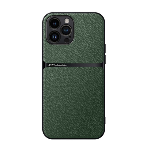 Litchi Leather Magnetic Full Coverage Shockproof Phone Case, For iPhone 14 Pro Max, For iPhone 13 Pro Max, For iPhone 13 Pro, For iPhone 13, For iPhone 12, For iPhone 12 Pro Max, For iPhone 12 Pro, For iPhone 11 Pro Max