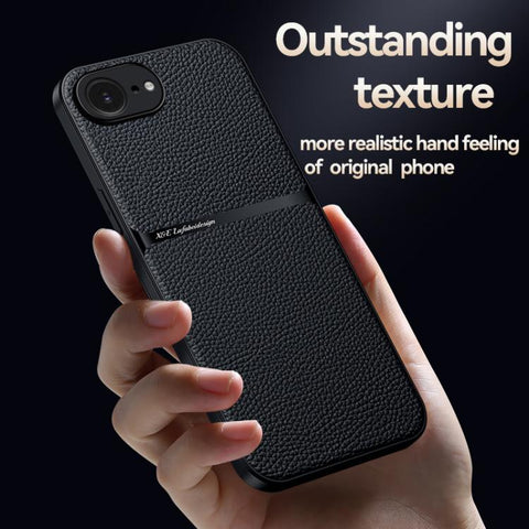 Litchi Leather Magnetic Full Coverage Shockproof Phone Case, For iPhone 17e / 16e, For iPhone 17 Pro Max, For iPhone 17 Pro, For iPhone 17, For iPhone Air, For iPhone 16 Pro Max, For iPhone 16 Pro, For iPhone 16 Plus