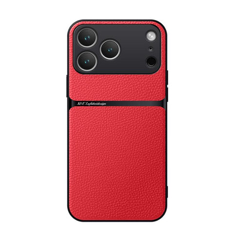 Litchi Leather Magnetic Full Coverage Shockproof Phone Case, For iPhone 17e / 16e, For iPhone 17 Pro Max, For iPhone 17 Pro, For iPhone 17, For iPhone Air, For iPhone 16 Pro Max, For iPhone 16 Pro, For iPhone 16 Plus