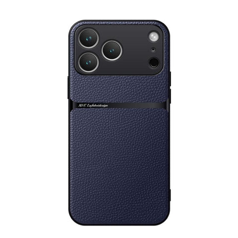 Litchi Leather Magnetic Full Coverage Shockproof Phone Case, For iPhone 17e / 16e, For iPhone 17 Pro Max, For iPhone 17 Pro, For iPhone 17, For iPhone Air, For iPhone 16 Pro Max, For iPhone 16 Pro, For iPhone 16 Plus