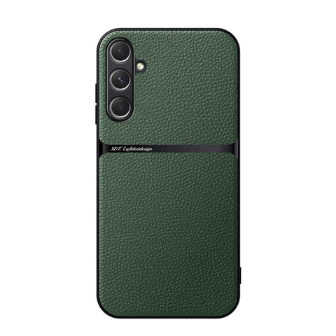 Litchi Leather Magnetic Full Coverage Shockproof Phone Case, For Galaxy A35 5G, For Galaxy A25 5G, For Galaxy A34 5G, For Galaxy A54 5G, For Galaxy A53 5G, For Galaxy A52 5G