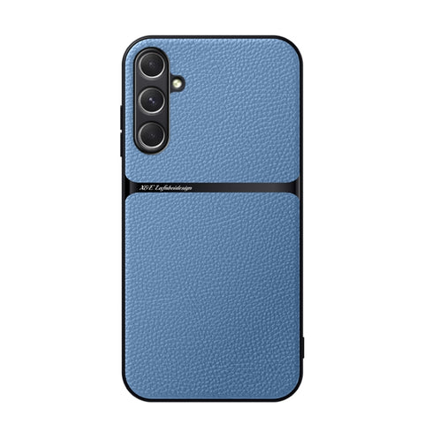 Litchi Leather Magnetic Full Coverage Shockproof Phone Case, For Galaxy A35 5G, For Galaxy A25 5G, For Galaxy A34 5G, For Galaxy A54 5G, For Galaxy A53 5G, For Galaxy A52 5G