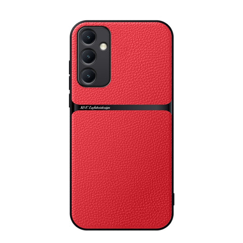 Litchi Leather Magnetic Full Coverage Shockproof Phone Case, For Galaxy A35 5G, For Galaxy A25 5G, For Galaxy A34 5G, For Galaxy A54 5G, For Galaxy A53 5G, For Galaxy A52 5G