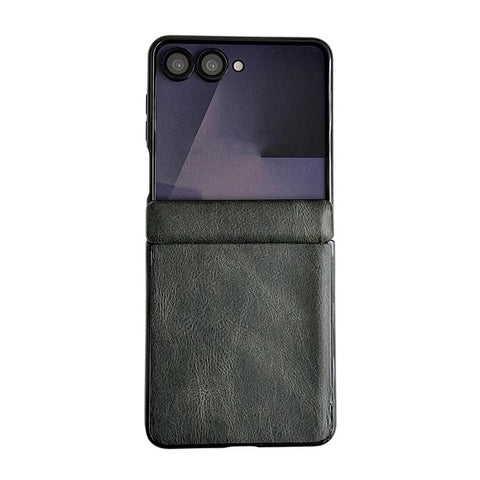 Integrated Magnetic Axis Crazy Horse Texture Phone Case, For Samsung Galaxy Z Flip7, For Samsung Galaxy Z Flip6 / Flip7 FE, For Samsung Galaxy Z Flip5