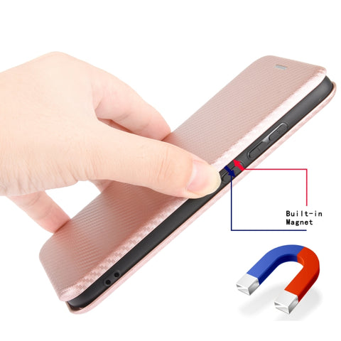 Carbon Fiber Texture Magnetic Horizontal Flip TPU + PC + PU Leather Case with Card Slot, For Samsung Galaxy Note10, For Samsung Galaxy Note10 Plus, For Samsung Galaxy Note20 Ultra, For Samsung Galaxy Note20, For Samsung Galaxy A21s